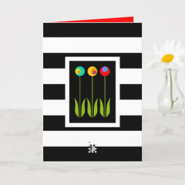 Carte 3 Fleurs Fibonacci Anniversaire