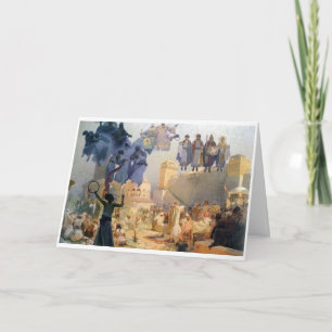 Carte #3 L'introduction de la liturgie slave, Mucha