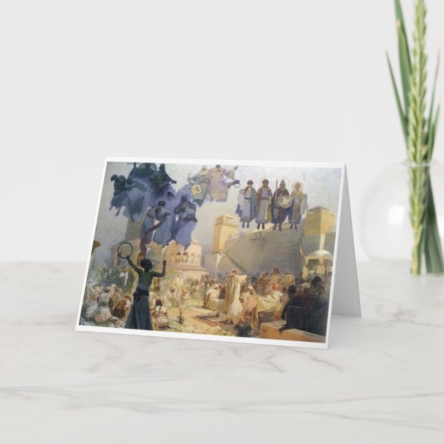 Carte #3 L'introduction de la liturgie slave, Mucha (Devant)