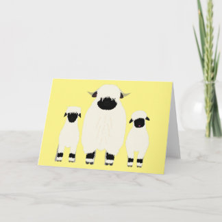 Carte 3 Moutons Noirs Valais dans une rangée