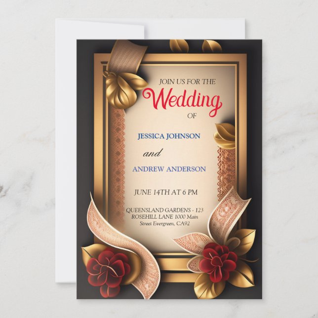 carte 3d de fleur élégante (Devant)