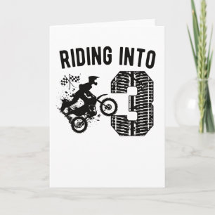 Carte 3e anniversaire Cadeau Dirt Vélo 3 ans Motocross