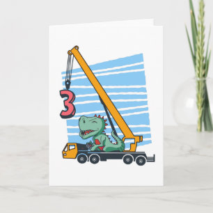 Carte 3e anniversaire pour enfants de 3 ans B jour