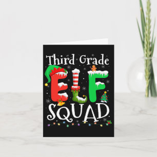 Carte 3e classe Elf Squad Xmas Funny Noël Troisième géné