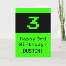 3ème anniversaire : Nerdy / Geeky Style "3" et nom