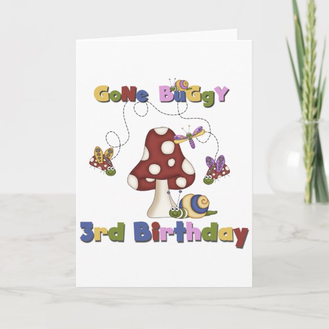 Carte 3ème Bogue T-shirts et cadeaux d'anniversaire (Devant)