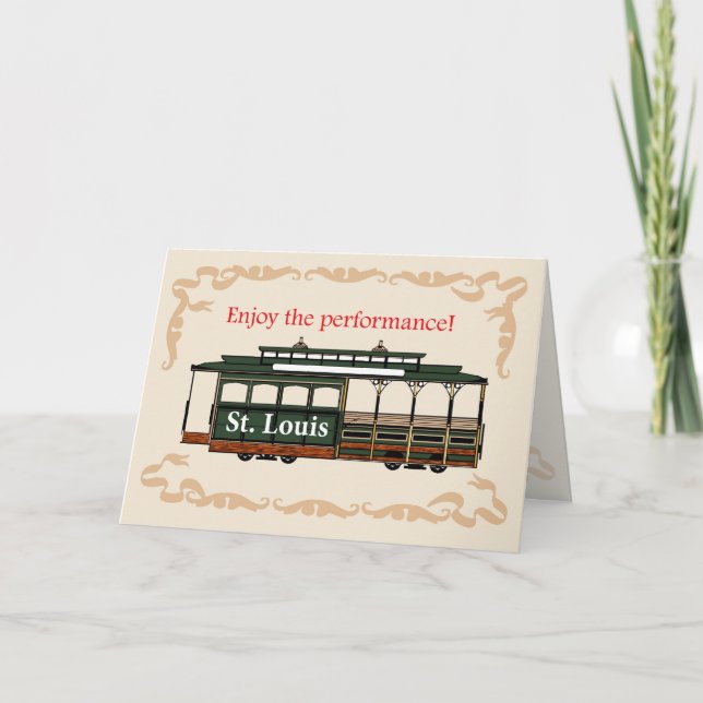 Carte 4061 Good Luck Musical, Trolley Car (Devant)