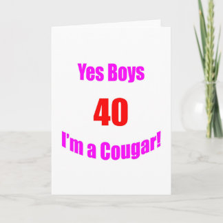 Carte 40 Anniversaire de Cougar