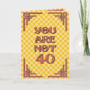 Carte 40 Birthday