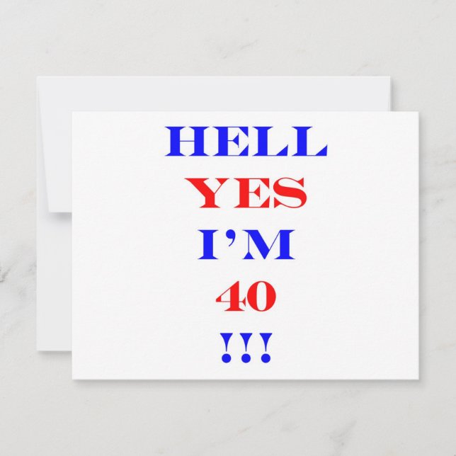 Carte 40 Enfer oui (Devant)