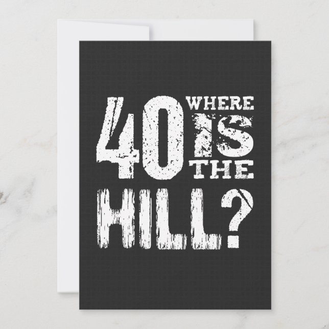 Carte 40 Où Est La Colline Drôle 40e Anniversaire BL01 (Devant)