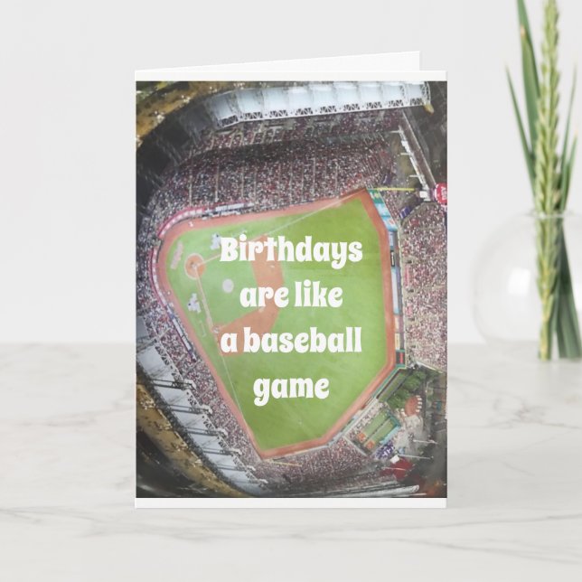 Carte "40e ANNIVERSAIRE" BASEBALL ET ANNIVERSAIRE ! ! ! (Devant)