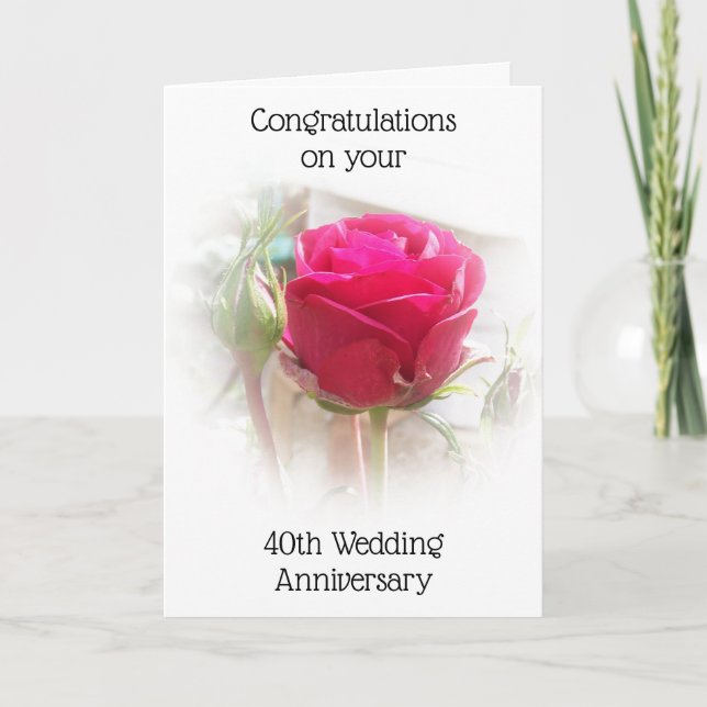 Carte 40e anniversaire du Mariage (Devant)