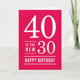 Carte 40e anniversaire Editable Color 40 est le nouveau 