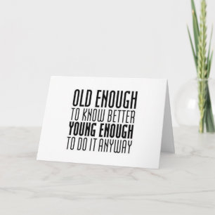 Carte **40e ANNIVERSAIRE** HUMOUR POUR AMI/FAMILLE