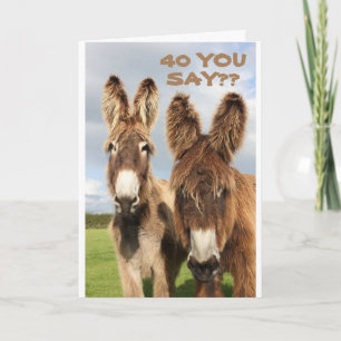 Carte **40e ANNIVERSAIRE** LAISSEZ VOS CHEVEUX DESSOUS E