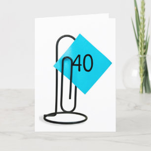 Carte 40e Anniversaire Note sur un extrait papier