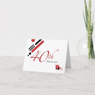 Carte 40e anniversaire (oiseaux mod)