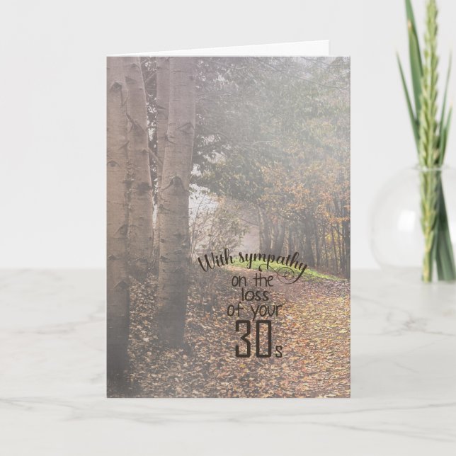 Carte 40e anniversaire-sympathie dans les bois brumeux (Devant)