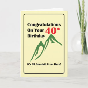 Carte 40e anniversaire Toute la descente