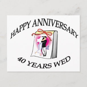Carte 40ème. Anniversaire mariage