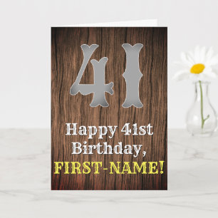 Carte 41e anniversaire : Pays inspiré par l'Ouest Look, 