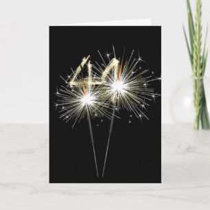 Carte 41e anniversaire Sparklers en noir