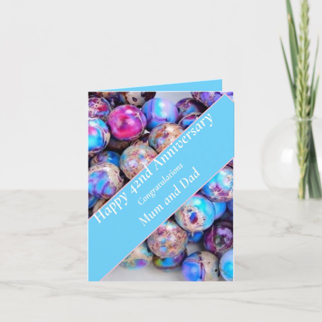 Carte 42e anniversaire du Mariage Imperial Jasper (Devant)