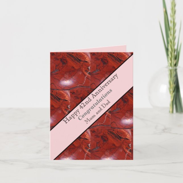 Carte 42e anniversaire du Mariage Jasper (Devant)