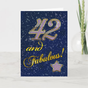 Carte 42e anniversaire pour quelqu'un Fabulous