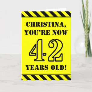 Carte 42e anniversaire : texte de style crayon amusant, 
