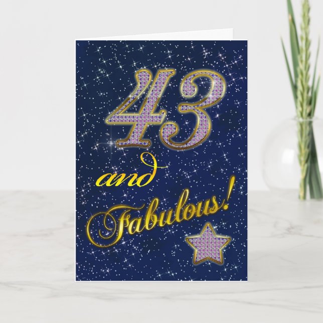 Carte 43e anniversaire pour quelqu'un Fabulous (Devant)