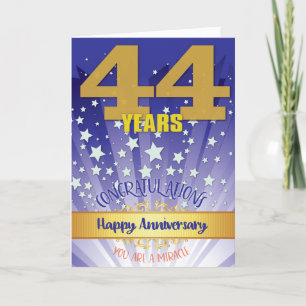 Carte 44 Anniversaire de la reprise Numéros Gras
