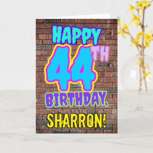 Carte 44e anniversaire - Amusant, Graffiti urbain inspir
