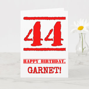 Carte 44e anniversaire : Amusant, Timbre en caoutchouc r