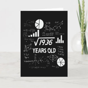 Carte 44e anniversaire Carré mathématiques racine 44 ans