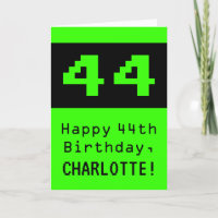 44e anniversaire : Nerdy / Geeky Style "44" et nom