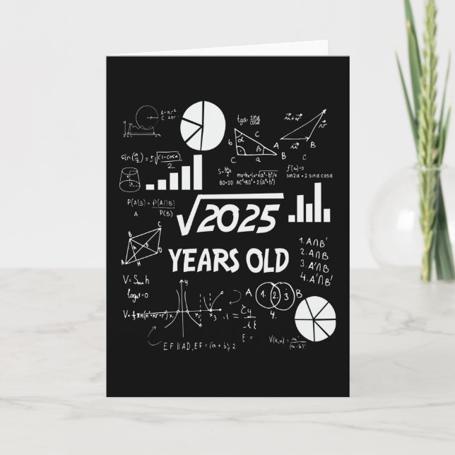 Carte 45 ans Enseignant des mathématiques Anniversaires  (Devant)