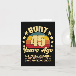 Carte 45 Years Ago All Parts Original 45th Birthday