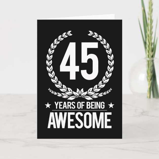 Carte 45e anniversaire (45 ans d'être génial) (Devant)