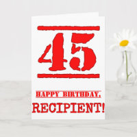 45e anniversaire : Amusant, Timbre en caoutchouc r