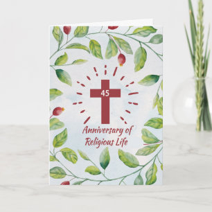 Carte 45e anniversaire de la Croix de la vie religieuse 
