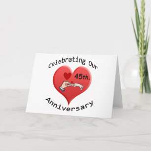 Carte 45e anniversaire de mariage