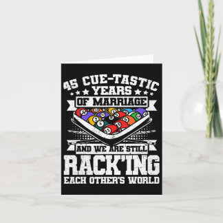 Carte 45e anniversaire de Mariage billard de la piscine