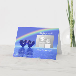 Carte 45e anniversaire Sapphire Hearts Photo