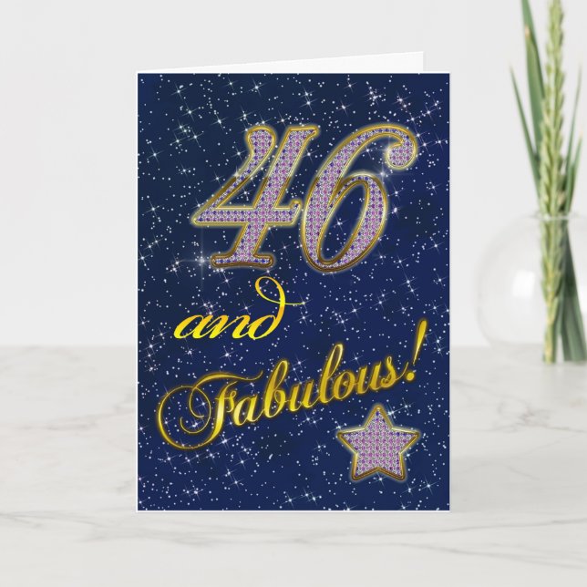 Carte 46e anniversaire pour quelqu'un Fabulous (Devant)