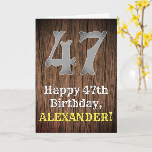 Carte 47e anniversaire : Pays inspiré par l'Ouest Look, 