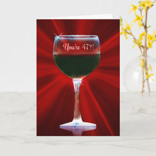 Carte 47e Anniversaire Vin Drôle Cheers Card