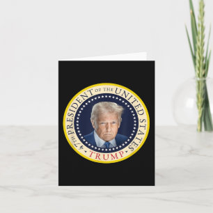 Carte 47e Président Trump Sceau de Portrait Officiel 4e