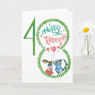Carte 48e anniversaire de Mariage